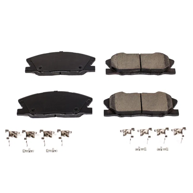 17-1767 – POWERSTOP Brake Pad, FMSI Number D1767 Ceramic Brake Pads Set Of 4 With Premium Stainless Steel Hardware